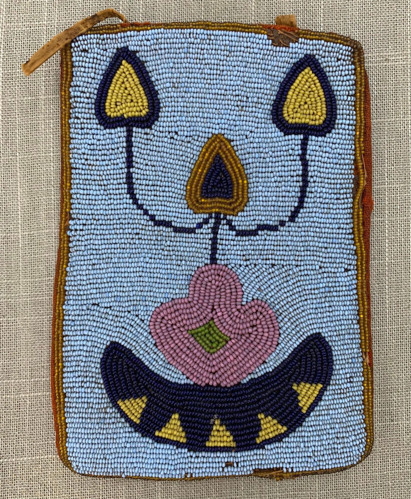 19th Century Plateau Tribe Native American Beaded Flat Bag (1 of 8)