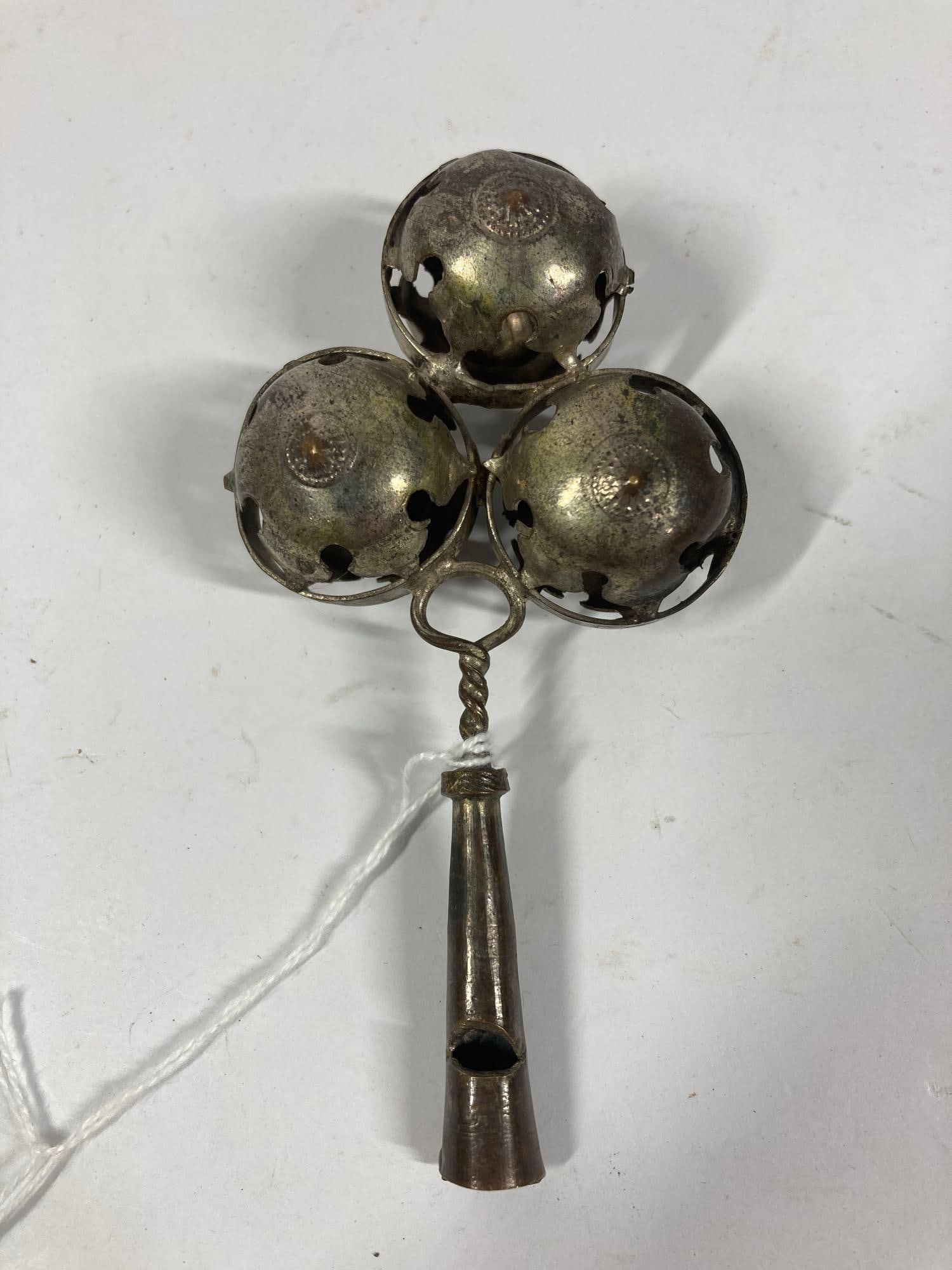 19th Century Baby Rattle whistle: .