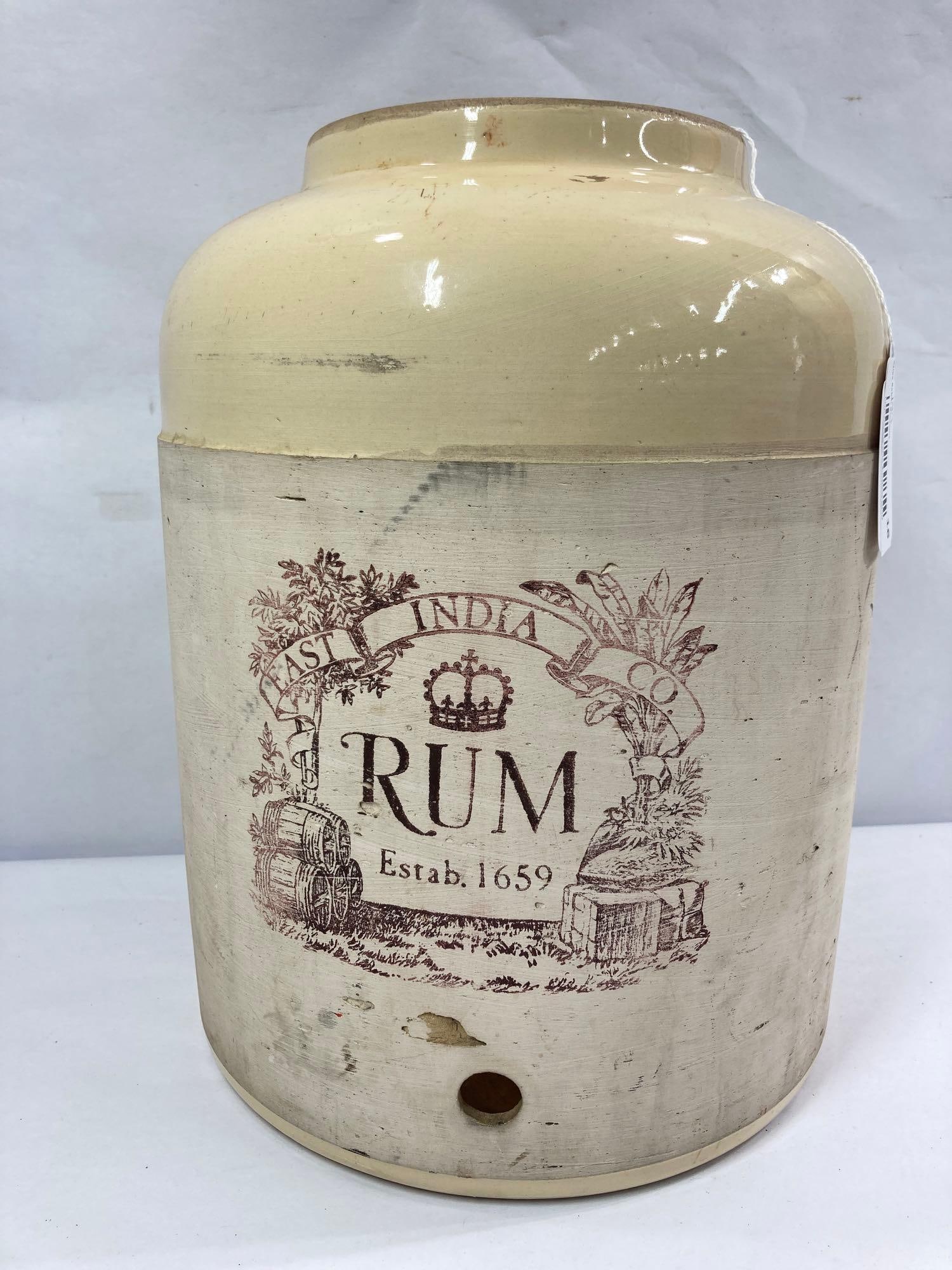 PACIFIC CLAY CO 1930S EAST INDIA RUM CROCK (1 of 5)