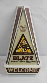 Blatz Beer Welcome lighted acrylic sign