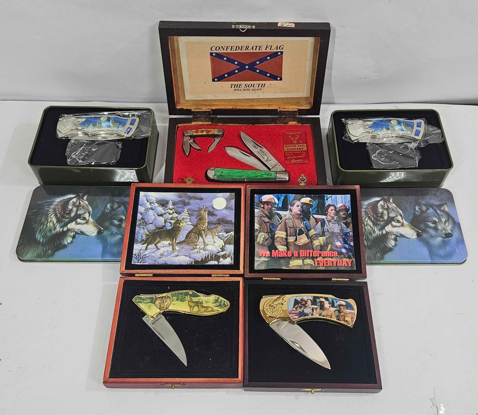 WHITE TAIL CUTLERY AND VARIOUS POCKET KNIVES (1 of 6)