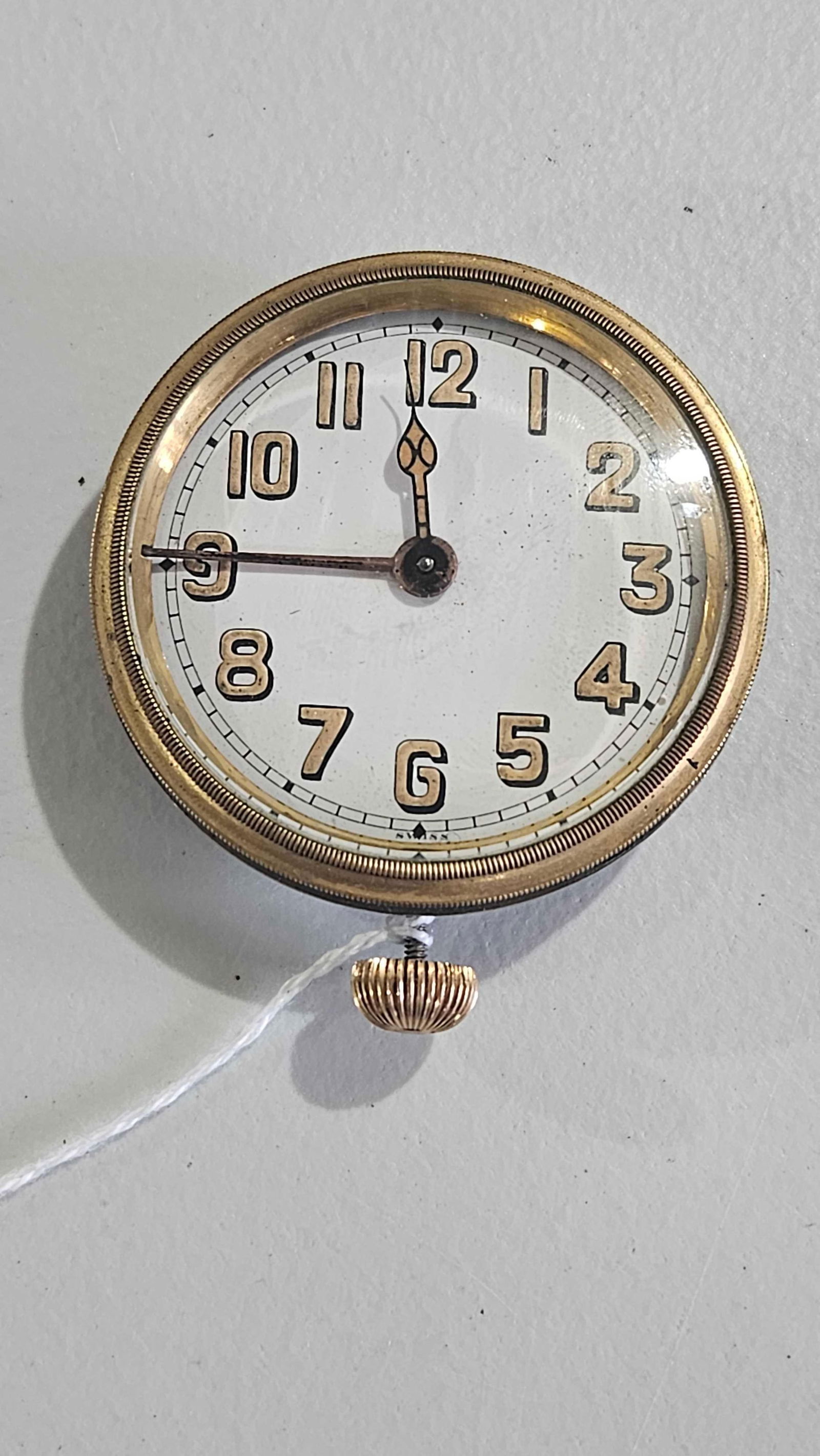 FABRIQUE DE MONTILIER SWITZERLAND 6 SIX JEWELS POCKET WATCH ALARM CLOCK (1 of 5)