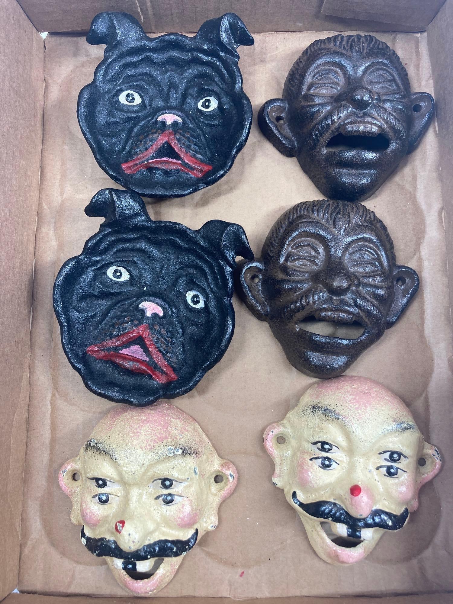 CAST IRON BOTTLE OPENERS AND ASHTRAYS (1 of 5)