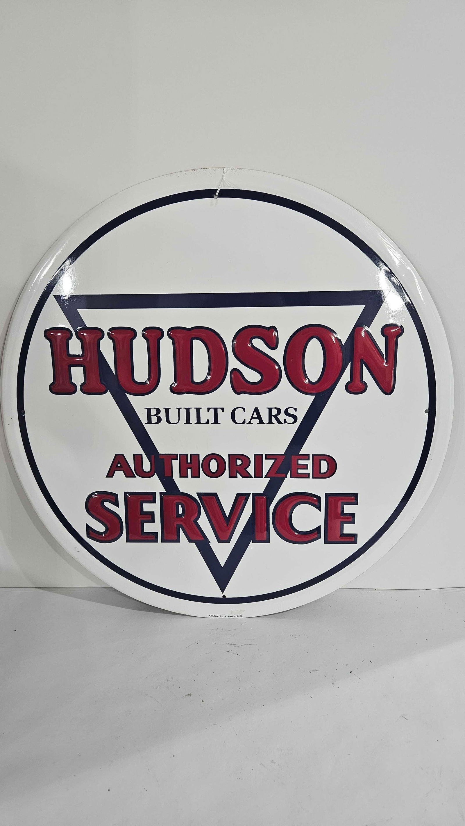 HUDSON SERVICE EMBOSSED TIN SIGN (1 of 5)