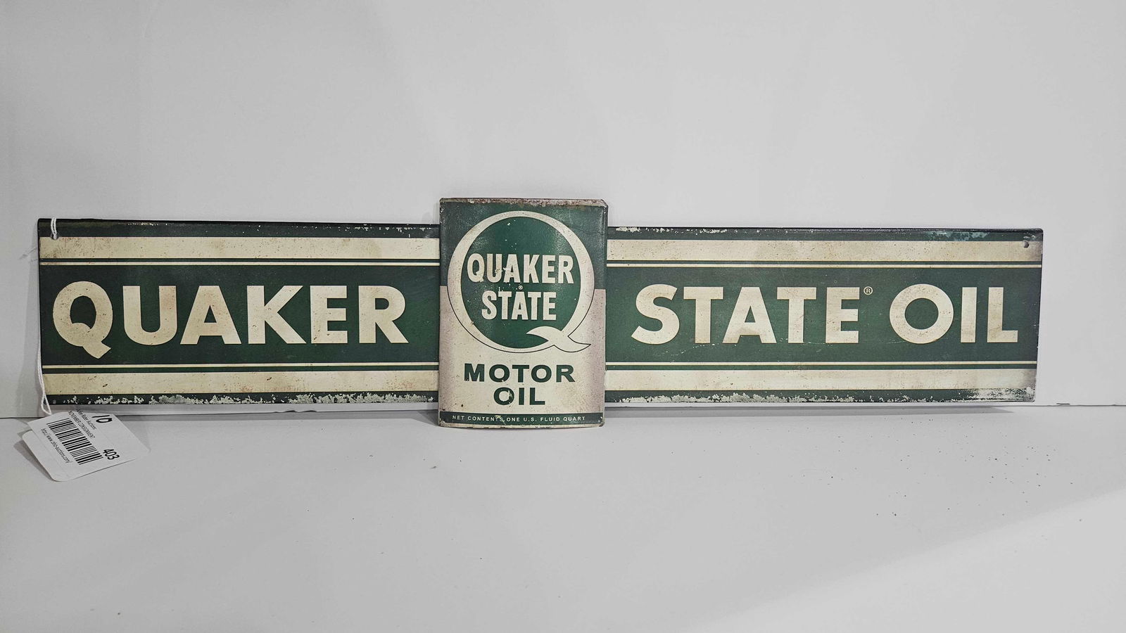 QUAKER STATE CAN OIL SIGN (1 of 6)