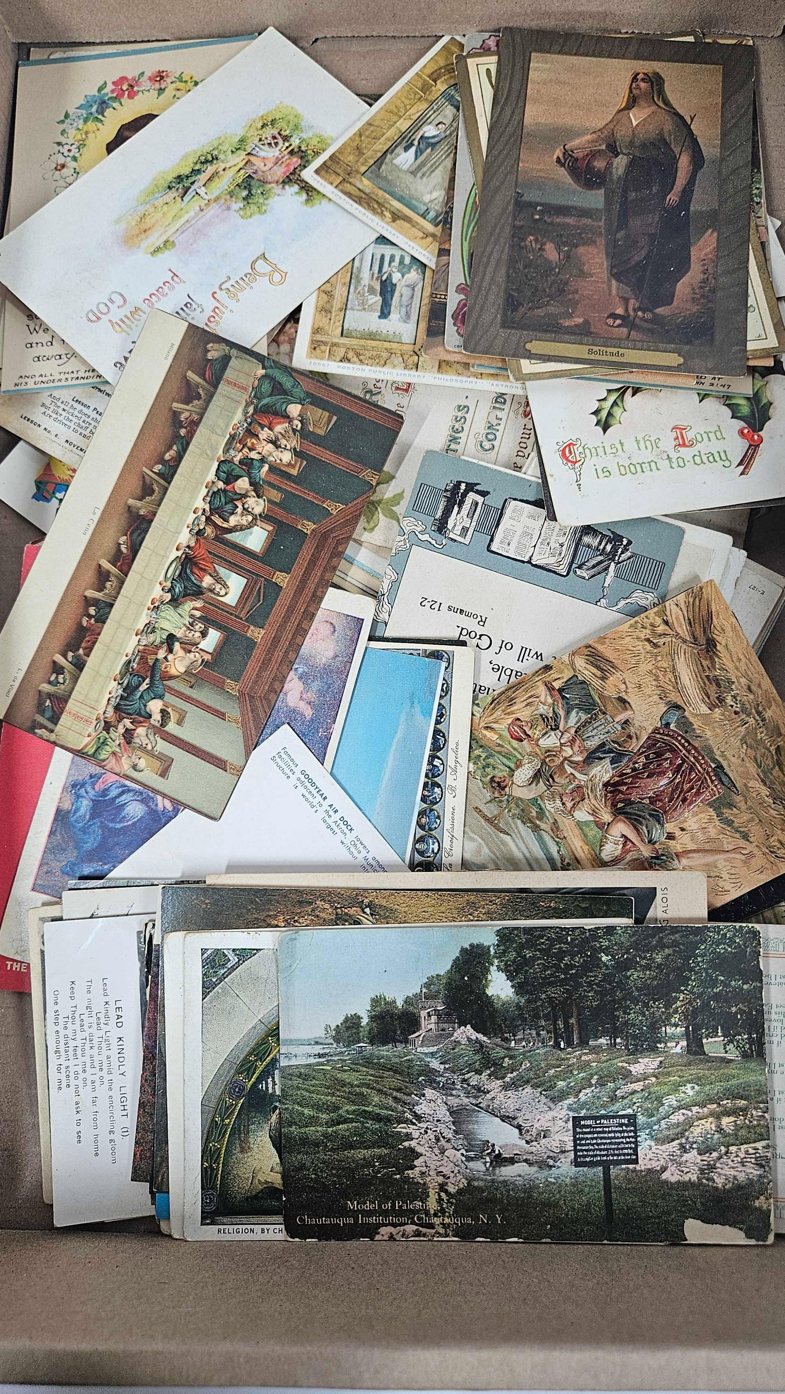 HOLIDAY, RELIGIOUS, AND SOUVENIR POSTCARDS: EARLY 1900S, 60+ CARDS
