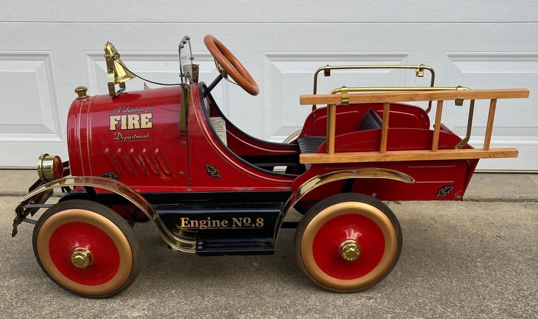 LIMITED EDITION VOLUNTEER FIRE TRUCK PEDAL CAR