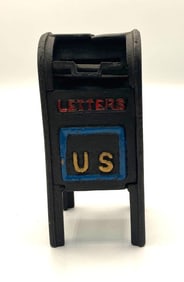 CAST IRON US MAIL COIN BANK