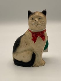 1971 CAST IRON CAT COIN BANK