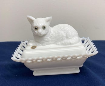 WESTMORLAND CAT ON NEST