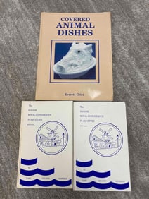 COVERED DISH ANIMAL BOOKS AND COPELAND PLATES