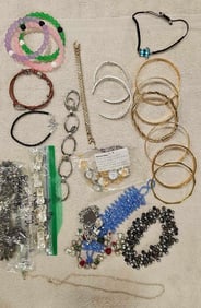 STERLING BRACELETS, OTHER NECKLACES AND JEWELRY
