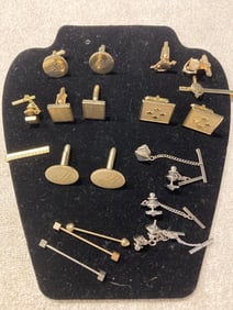 VINTAGE TIE CLIPS AND CUFFLINKS