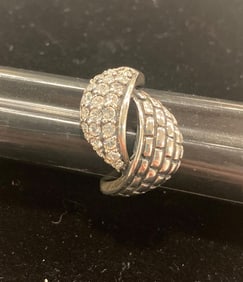 STERLING SILVER AND CZ RING