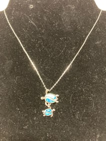 CREATED OPAL IN STERLING NECKLACE