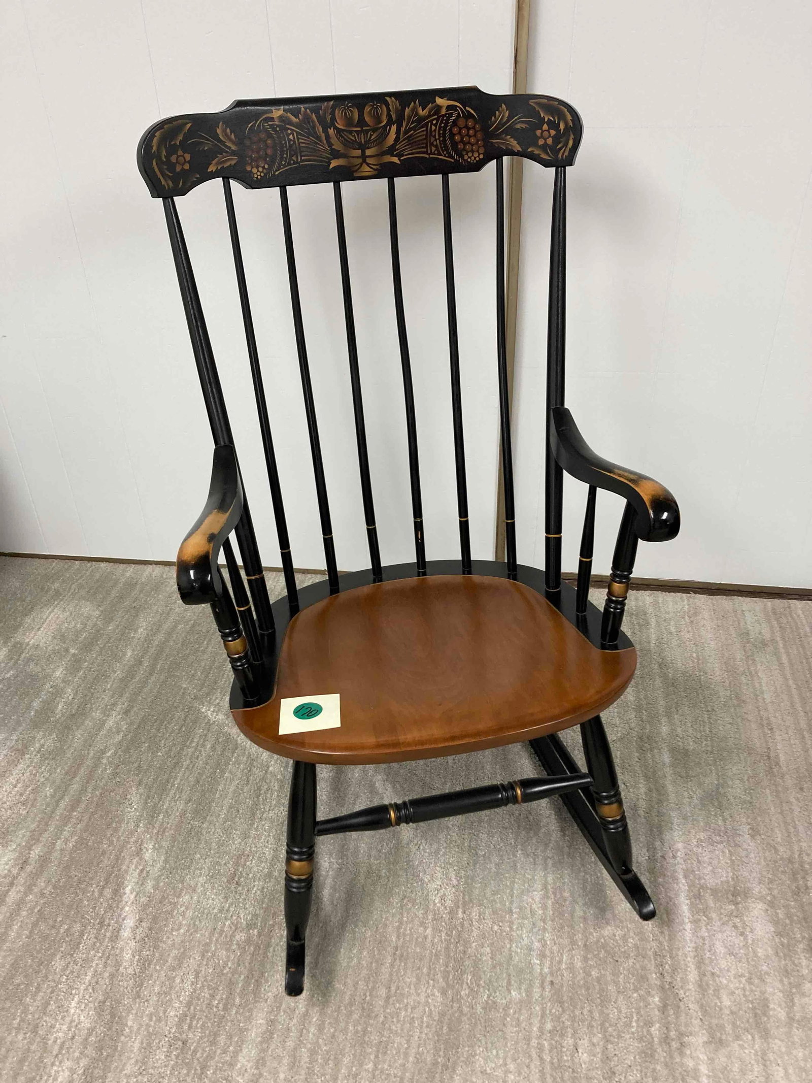 HITCHCOCK ROCKING CHAIR: 40 IN TALL X 30.5X22