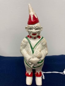 CAST IRON JESTER CLOWN BANK