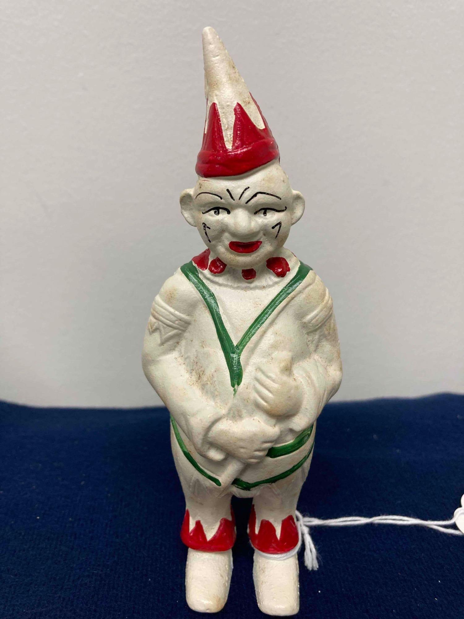 CAST IRON JESTER CLOWN BANK (1 of 4)