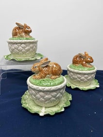 FITZ AND FLOYD RABBIT DISHES