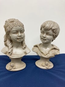 1962 GIRL AND BOY BUSTS