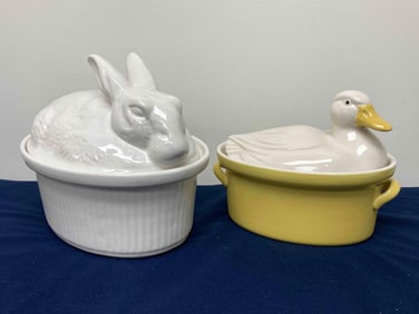 RABBIT AND DUCK COVERED DISHES