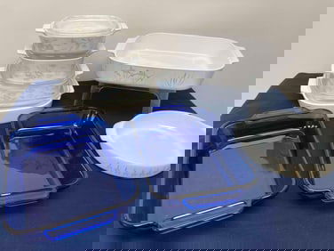 CORNINGWARE PASTEL FLORAL BUCKEYE CASSEROLE DISHES AND MORE