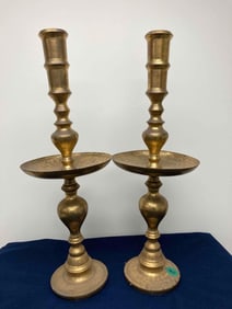 LARGE BRASS CANDLE OBRAS