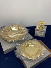 BALDWIN BRASS PILLAR AND BOWLS