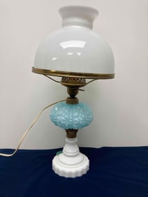 MILK GLASS PARLOR LAMP