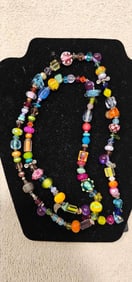 SWAROVSKI CRYSTALS, FRESHWATER PEARLS, AND STERLING NECKLACE