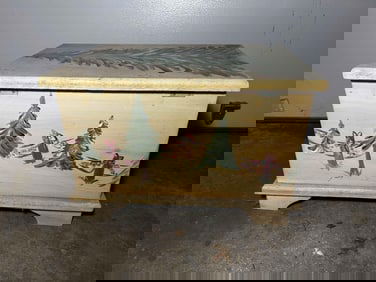 HAND PAINTED CHRISTMAS CHEST