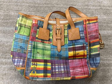 DOONEY AND BOURKE PLAID HANDBAG