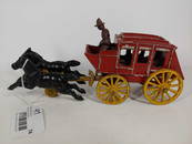 CAST IRON HORSE DRAWN STAGECOACH