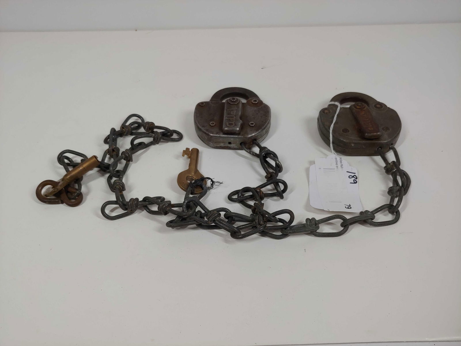 PAIR OF ADLAKE RR LOCKS W KEY (1 of 5)