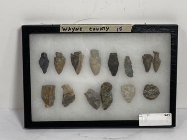 WAYNE CO OHIO ARROWHEADS AND SCRAPERS