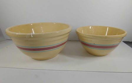 USA YELLOW WARE STRIPED BOWLS