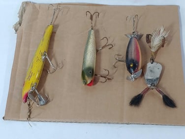 WOODEN AND FLICKER FISHING LURES