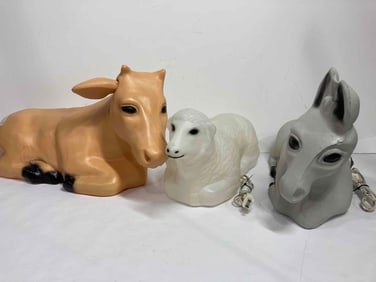 COW DONKEY AND SHEEP BLOW MOLDS