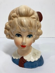 CERAMIC LADY HEAD VASE