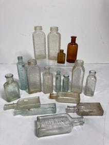 MEDICINAL AND EARLY EMBOSSED BOTTLES