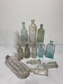 BLOB TOP AND CORK EARLY MEDICINAL AND HOUSEHOLD BOTTLES