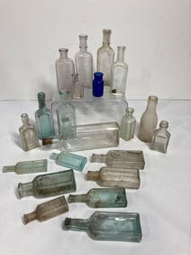 EARLY MEDICINAL AND ELIXIR BOTTLES