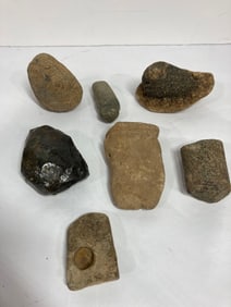 GRINDING STONES, STONE AXE, PESTLE, AND NATIVE AMERICAN TOOLS