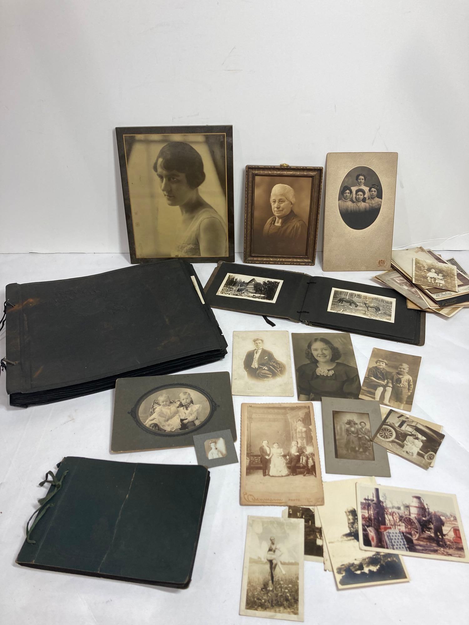 BLACK AND WHITE PHOTOGRAPHS AND ALBUMS: SHOWS MANY PORTRAITS, CHILDREN, LIFESTYLES, AND MORE