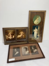 3 VICTORIAN FRAMED PRINTS