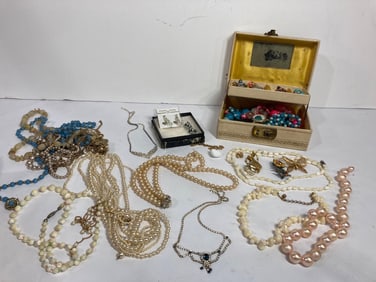 FRESHWATER PEARLS, RHINESTONES, AND OTHER VINTAGE JEWELRY
