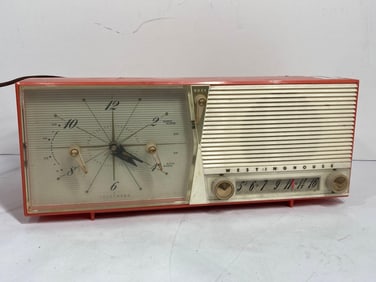 WESTINGHOUSE TELECHRON CORAL/WHITE RADIO