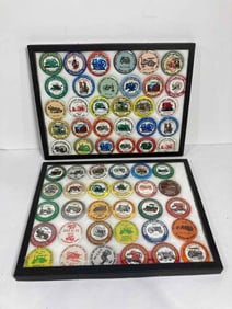 ASHTABULA ENGINE CLUB AND PIONEER STEAM & GAS SOCIETY BADGES