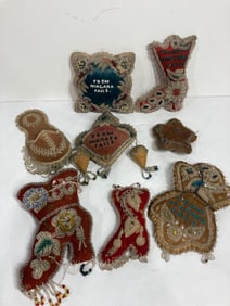 NIAGARA FALLS AND OTHER BEADED SOUVENIR PILLOWS