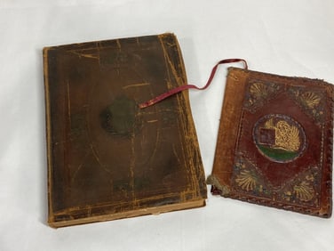 LEATHER BOUND EDUCATIONAL BOOK AND COVER